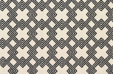 Image of Chain broadloom Carpet in Black on 739 White