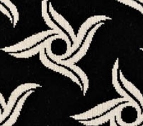 Image of Pinwheel #22066 Carpet in 739 White on Black