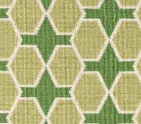Carapace Carpet in White, Green, and Lime