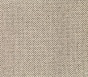 Herringbone Carpet in Gray on Ecru