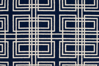 Maze white and blue carpet