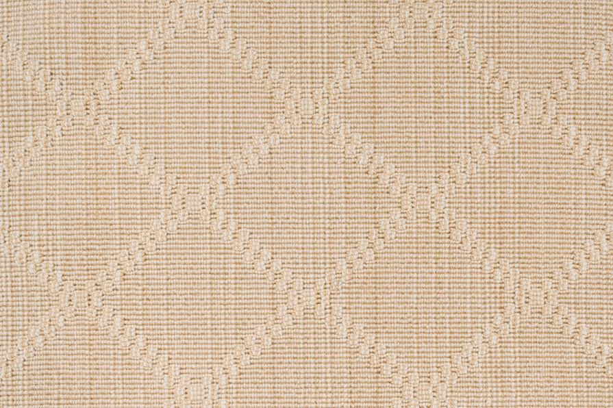 Stria Diamond Carpet in Beige and White Colorway