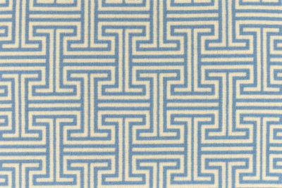 Labyrinth White on Blue carpet