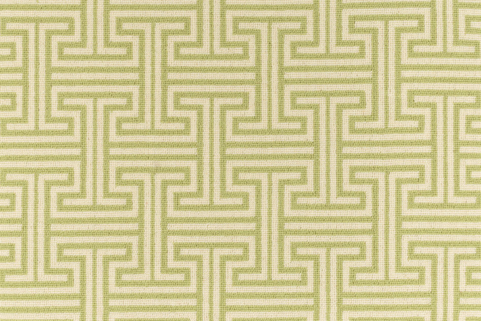 Labyrinth White on Green carpet
