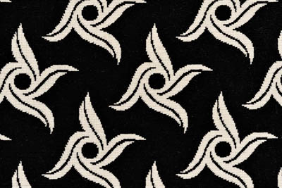 Image of Pinwheel #22066 Carpet in 739 White on Black