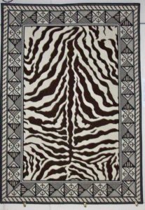 zebra body and boarder carpet